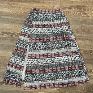 boho mandala pattern maxi skirt